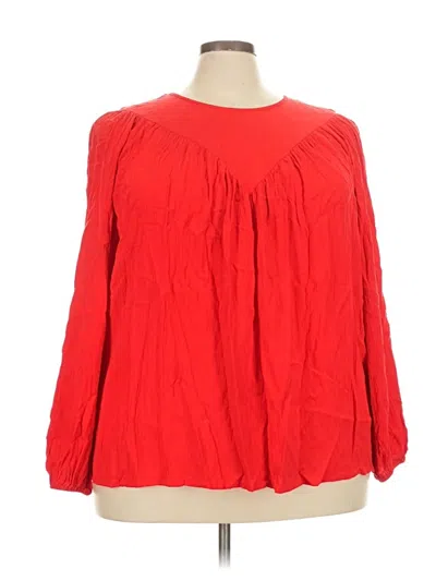 Pre-owned Knox Rose 3/4 Sleeve T-shirt In Red