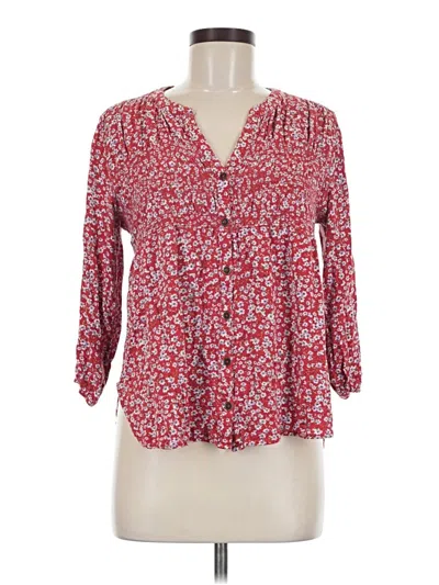 Pre-owned Knox Rose 3/4 Sleeve T-shirt In Red