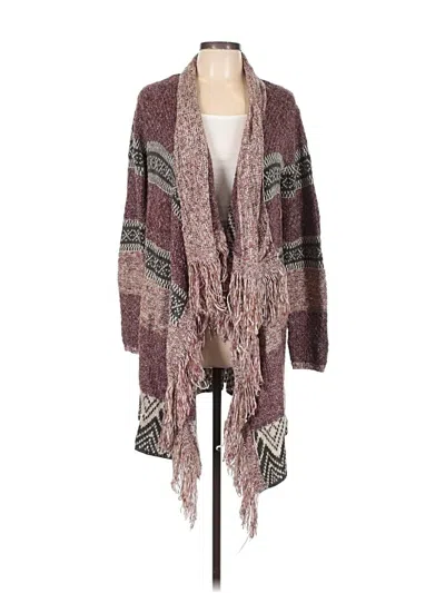 Pre-owned Knox Rose Cardigan Sweater In Burgundy
