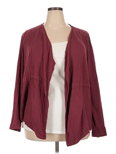 Pre-owned Knox Rose Cardigan Sweater In Burgundy
