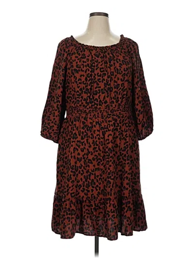Pre-owned Knox Rose Casual Dress In Brown