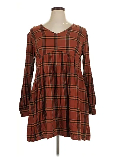 Pre-owned Knox Rose Casual Dress In Brown