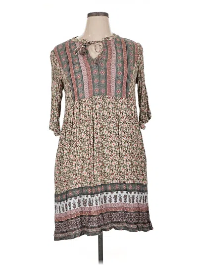 Pre-owned Knox Rose Casual Dress In Brown