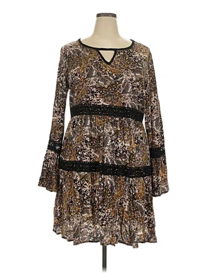 Pre-owned Knox Rose Casual Dress In Brown