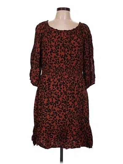 Pre-owned Knox Rose Casual Dress In Brown