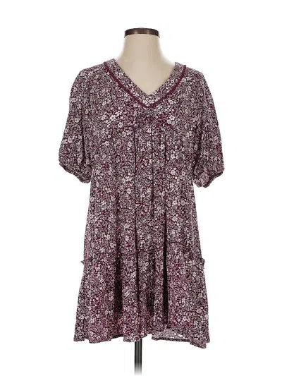 Pre-owned Knox Rose Casual Dress In Burgundy