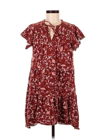 Pre-owned Knox Rose Casual Dress In Burgundy