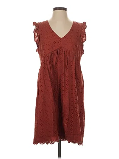 Pre-owned Knox Rose Casual Dress In Burgundy