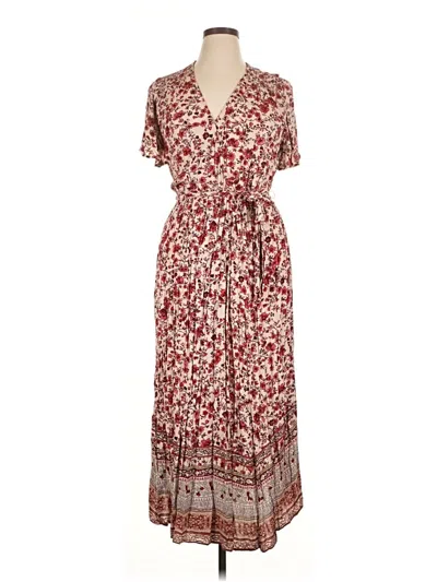 Pre-owned Knox Rose Casual Dress In Burgundy