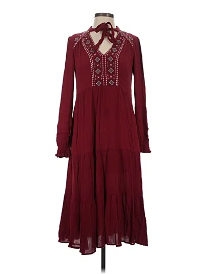 Pre-owned Knox Rose Casual Dress In Burgundy