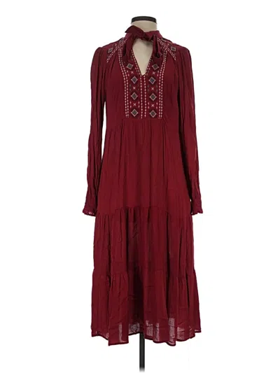 Pre-owned Knox Rose Casual Dress In Burgundy