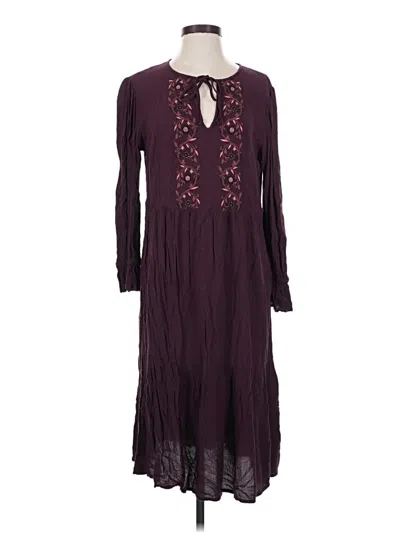 Pre-owned Knox Rose Casual Dress In Burgundy