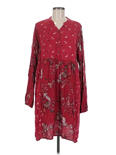 Pre-owned Knox Rose Casual Dress In Burgundy