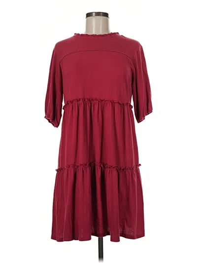 Pre-owned Knox Rose Casual Dress In Burgundy