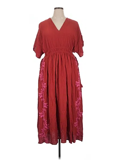 Pre-owned Knox Rose Casual Dress In Burgundy