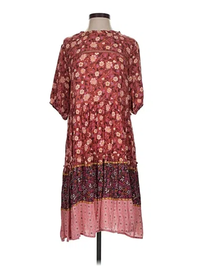 Pre-owned Knox Rose Casual Dress In Burgundy