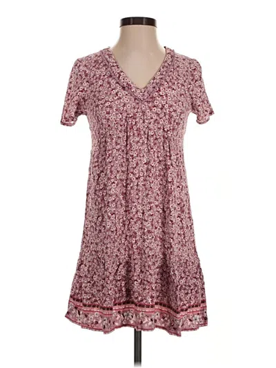 Pre-owned Knox Rose Casual Dress In Burgundy
