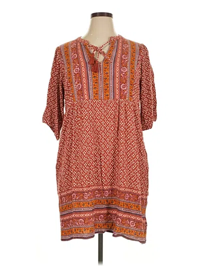 Pre-owned Knox Rose Casual Dress In Orange