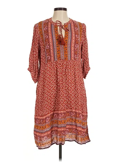 Pre-owned Knox Rose Casual Dress In Orange