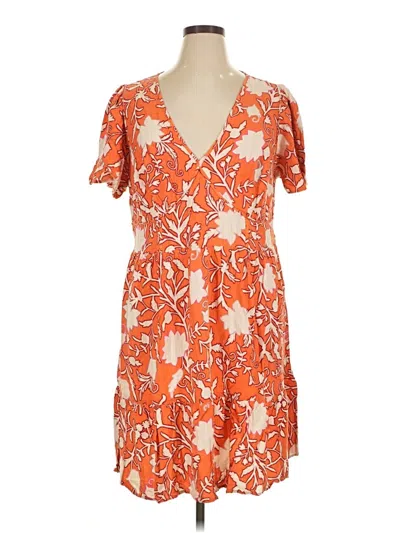 Pre-owned Knox Rose Casual Dress In Orange
