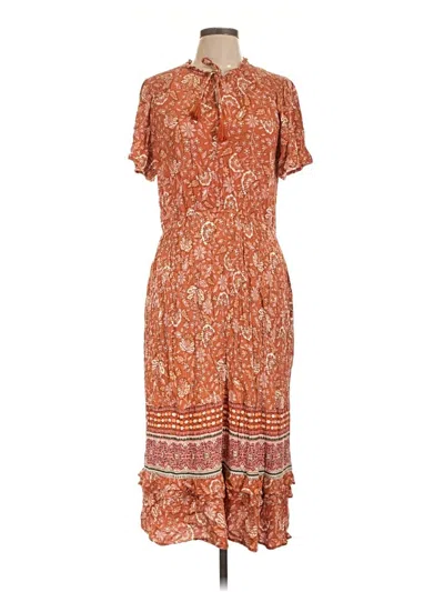 Pre-owned Knox Rose Casual Dress In Orange