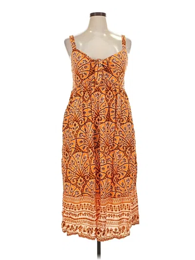 Pre-owned Knox Rose Casual Dress In Orange