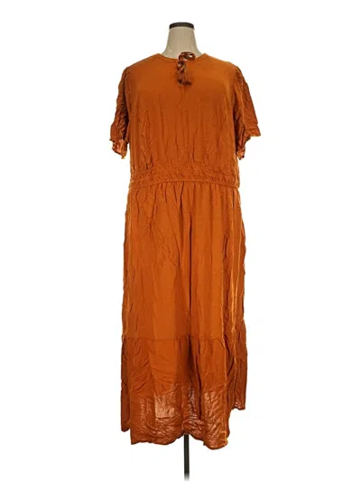 Pre-owned Knox Rose Casual Dress In Orange