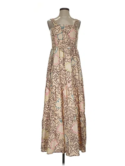 Pre-owned Knox Rose Casual Dress In Tan