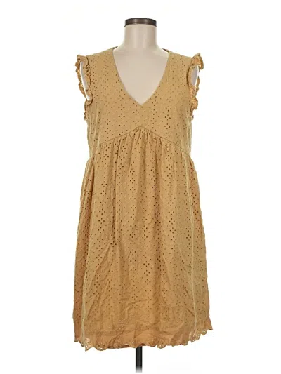 Pre-owned Knox Rose Casual Dress In Tan
