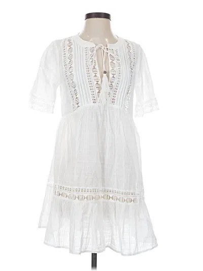 Pre-owned Knox Rose Casual Dress In White