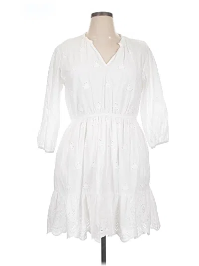 Pre-owned Knox Rose Casual Dress In White