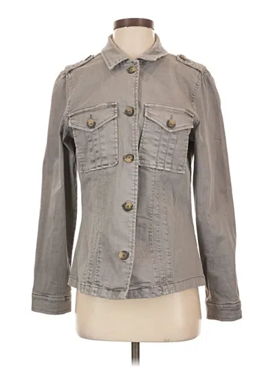 Knox Rose Denim Jacket In Gray
