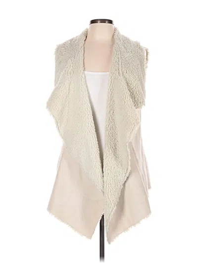 Pre-owned Knox Rose Faux Fur Vest In Ivory