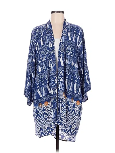 Pre-owned Knox Rose Kimono In Blue