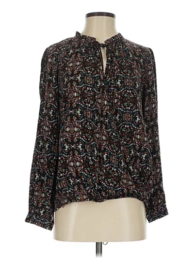 Pre-owned Knox Rose Long Sleeve Blouse In Black