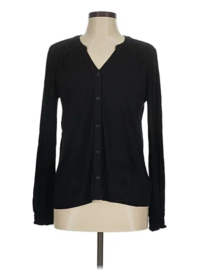 Pre-owned Knox Rose Long Sleeve Blouse In Black