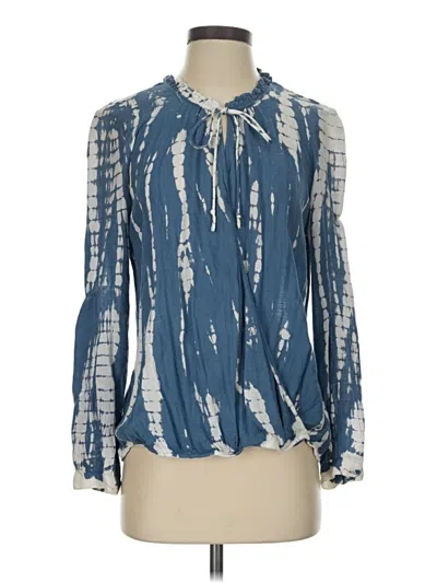 Pre-owned Knox Rose Long Sleeve Blouse In Blue
