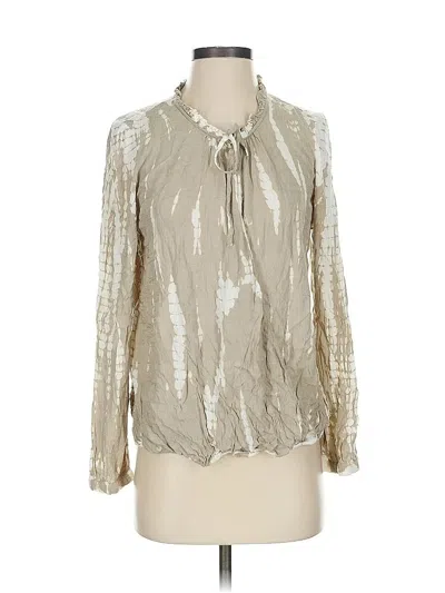 Pre-owned Knox Rose Long Sleeve Blouse In Brown