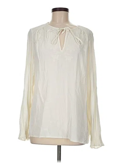 Pre-owned Knox Rose Long Sleeve Blouse In Ivory