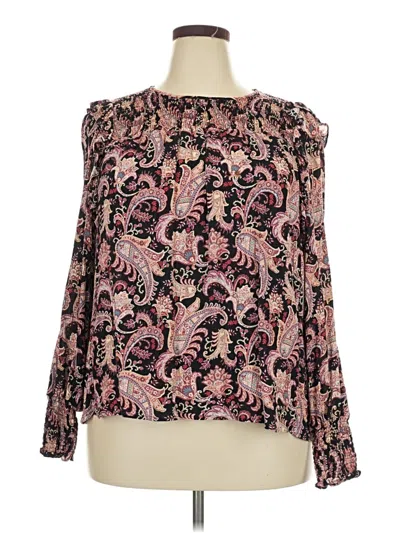 Pre-owned Knox Rose Long Sleeve Blouse In Pink