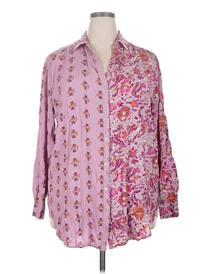 Pre-owned Knox Rose Long Sleeve Blouse In Pink