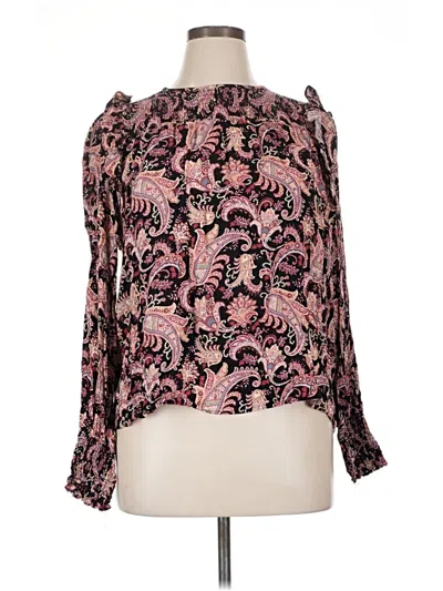 Pre-owned Knox Rose Long Sleeve Blouse In Purple