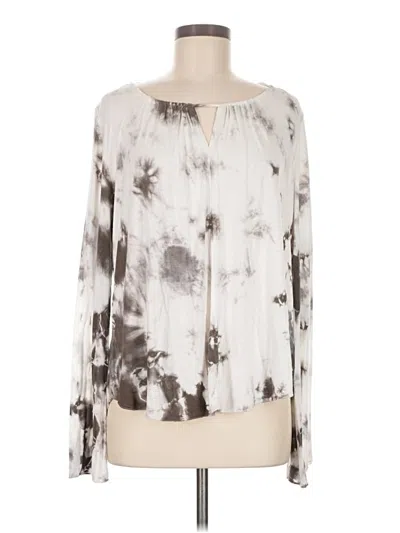 Pre-owned Knox Rose Long Sleeve Blouse In White