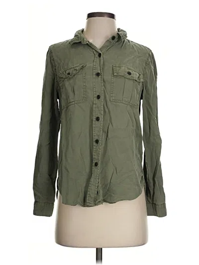 Pre-owned Knox Rose Long Sleeve Button Down Shirt In Green