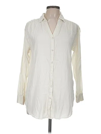 Pre-owned Knox Rose Long Sleeve Button Down Shirt In Ivory