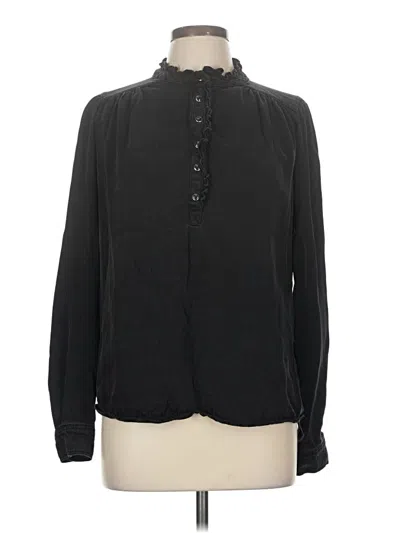 Pre-owned Knox Rose Long Sleeve Polo Shirt In Black