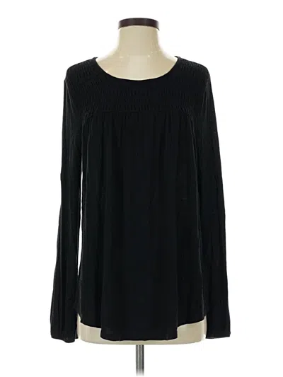 Pre-owned Knox Rose Long Sleeve Top Black Crew Neck Tops