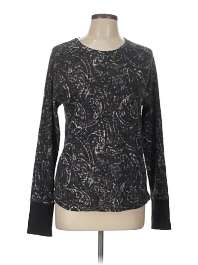 Pre-owned Knox Rose Long Sleeve Top Gray Crew Neck Tops