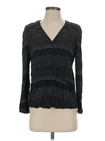 Pre-owned Knox Rose Long Sleeve Top Gray V-neck Tops