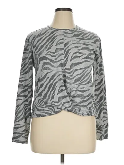 Pre-owned Knox Rose Long Sleeve T-shirt In Gray